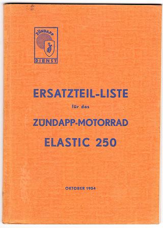 Original Ersatzteilliste Typ Elastic 250